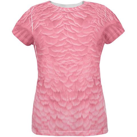 Halloween Pink Flamingo Costume All Over Womens T Shirt