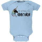 Halloween I'm Actually a Unicorn Soft Baby One Piece