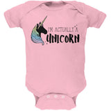 Halloween I'm Actually a Unicorn Soft Baby One Piece