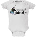 Halloween I'm Actually a Unicorn Soft Baby One Piece