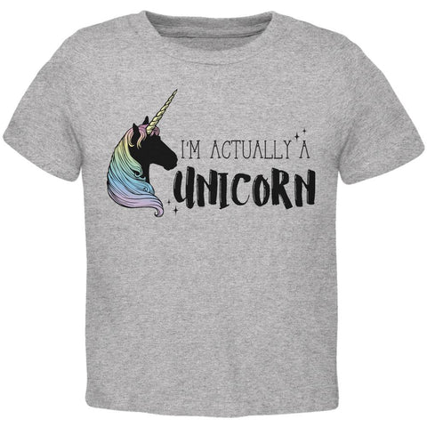 Halloween I'm Actually a Unicorn Toddler T Shirt