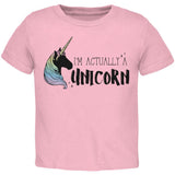 Halloween I'm Actually a Unicorn Toddler T Shirt