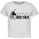 Halloween I'm Actually a Unicorn Toddler T Shirt