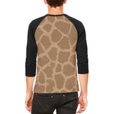 Halloween Giraffe Pattern Costume Mens Raglan T Shirt