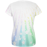 My Spirit Animal Narwhal Unicorn Of The Sea Pastel All Over Womens T Shirt
