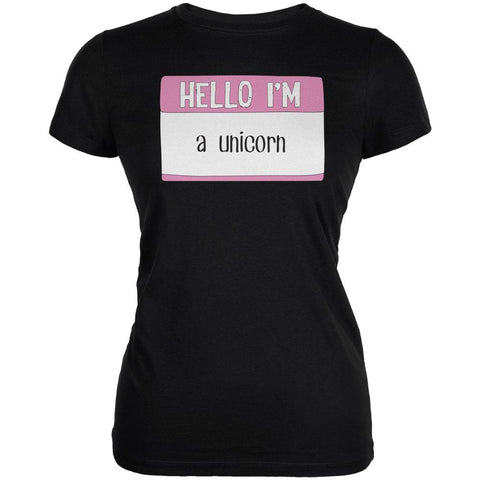 Halloween Hello I'm a Unicorn Juniors Soft T Shirt