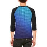 Halloween Blue Ice Dragon Scales Costume Mens Raglan T Shirt
