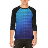 Halloween Blue Ice Dragon Scales Costume Mens Raglan T Shirt
