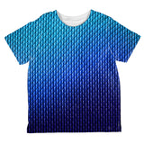 Halloween Blue Ice Dragon Scales Costume All Over Toddler T Shirt front view
