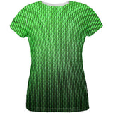 Halloween Green Earth Dragon Scales Costume All Over Womens T Shirt