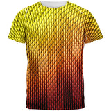 Halloween Red Fire Dragon Scales Costume All Over Mens T Shirt front view