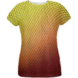 Halloween Red Fire Dragon Scales Costume All Over Womens T Shirt front view