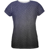 Halloween Black Shadow Dragon Scales Costume All Over Womens T Shirt