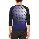 Halloween Bats in the Full Moon Light Mens Raglan T Shirt