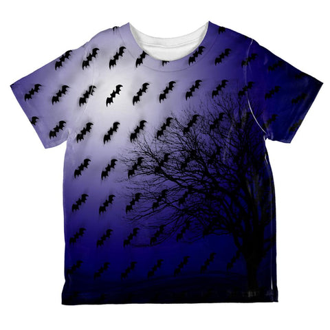 Halloween Bats in the Full Moon Light All Over Toddler T Shirt