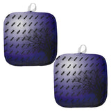 Halloween Bats in the Full Moon Light All Over Pot Holder (Set of 2)