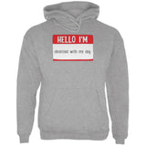 Halloween Hello I'm Obsessed With My Dog Mens Hoodie