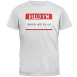 Halloween Hello I'm Obsessed With My Cat Mens T Shirt