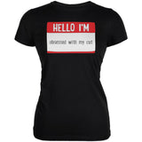Halloween Hello I'm Obsessed With My Cat Juniors Soft T Shirt