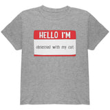 Halloween Hello I'm Obsessed With My Cat Youth T Shirt