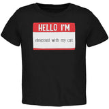 Halloween Hello I'm Obsessed With My Cat Toddler T Shirt