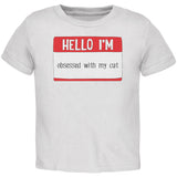 Halloween Hello I'm Obsessed With My Cat Toddler T Shirt  front view
