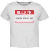 Halloween Hello I'm Obsessed With My Cat Toddler T Shirt