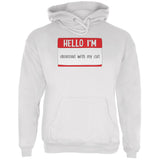 Halloween Hello I'm Obsessed With My Cat Mens Hoodie front view