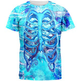 Halloween Costume Octopus Kraken Skeleton All Over Mens Costume T Shirt
