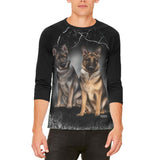 German Shepherds Live Forever Mens Raglan T Shirt