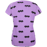 Halloween Bats Pattern All Over Womens T Shirt