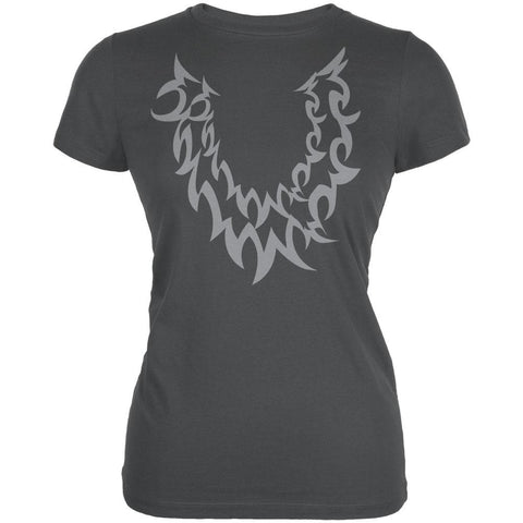 Halloween Wolf Costume Grey Juniors Soft T Shirt