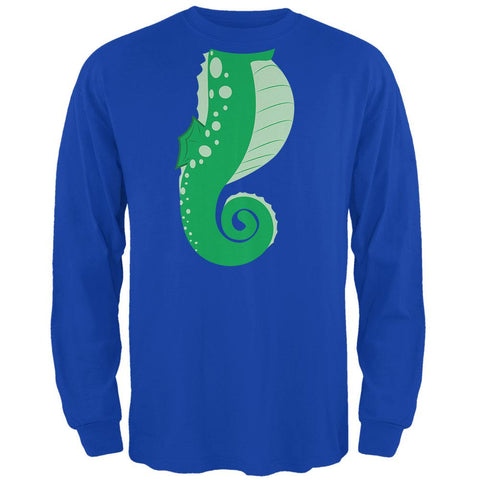 Halloween Seahorse Costume Green Mens Long Sleeve T Shirt