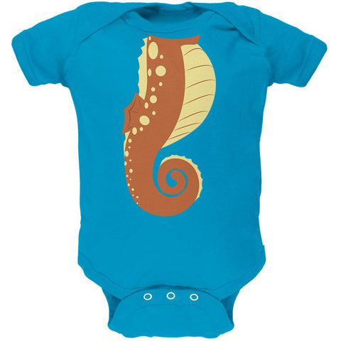 Halloween Seahorse Costume Orange Soft Baby One Piece