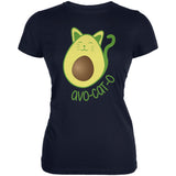 Avocado Cat Avocato Juniors Soft T Shirt front view