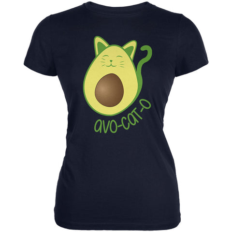 Avocado Cat Avocato Juniors Soft T Shirt front view