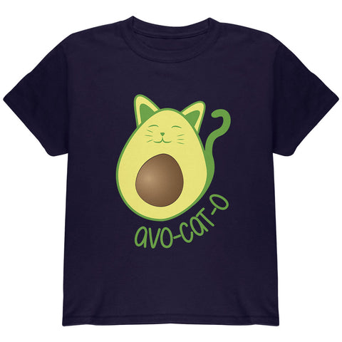 Avocado Cat Avocato Youth T Shirt front view