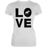 Autumn Moose Love Juniors Soft T Shirt