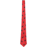Moose Pattern Red and Black All Over Neck Tie