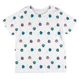 Mermaid Shells Bubbles Pattern White All Over Toddler T Shirt