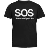 SOS Please Send Puppies Mens T Shirt front view