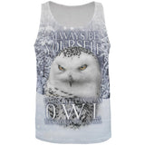 Always Be Yourself Unless Snowy Winter Owl All Over Mens Tank Top