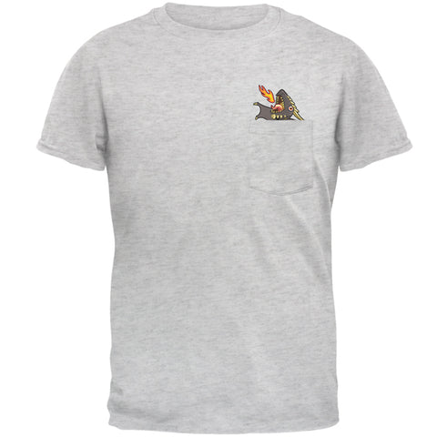 Black Dragon RAWR Pocket Pet Mens Pocket T Shirt front view
