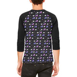 Galaxy Unicorn Pattern Mens Raglan T Shirt