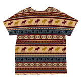 Autumn Moose Adirondack Pattern All Over Toddler T Shirt