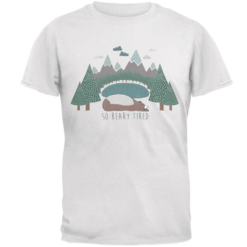 Autumn So Beary Very Tired Bear Pun Mens T Shirt