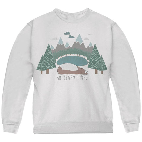Autumn So Beary Very Tired Bear Pun Youth Sweatshirt