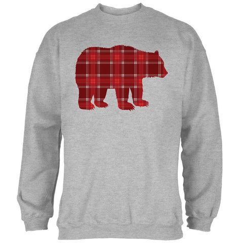 Autumn Plaid Bear Mens Sweatshirt