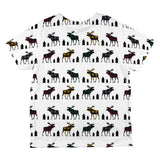 Autumn Plaid Moose on the Loose Pattern All Over Toddler T Shirt