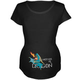 Mother of a Dragon Cute Blue Fire Maternity Soft T Shirt